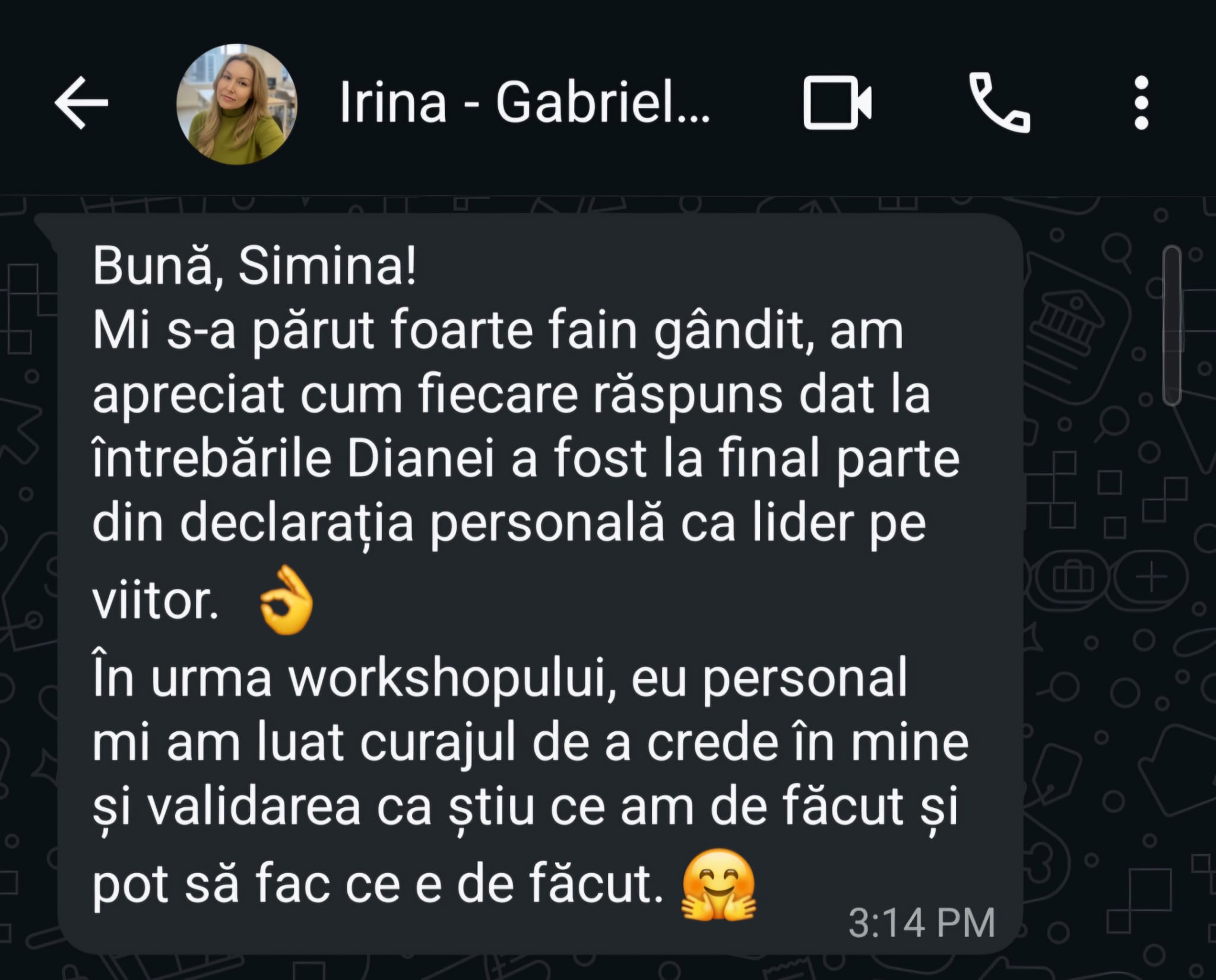 Mărturie Irina Fisic