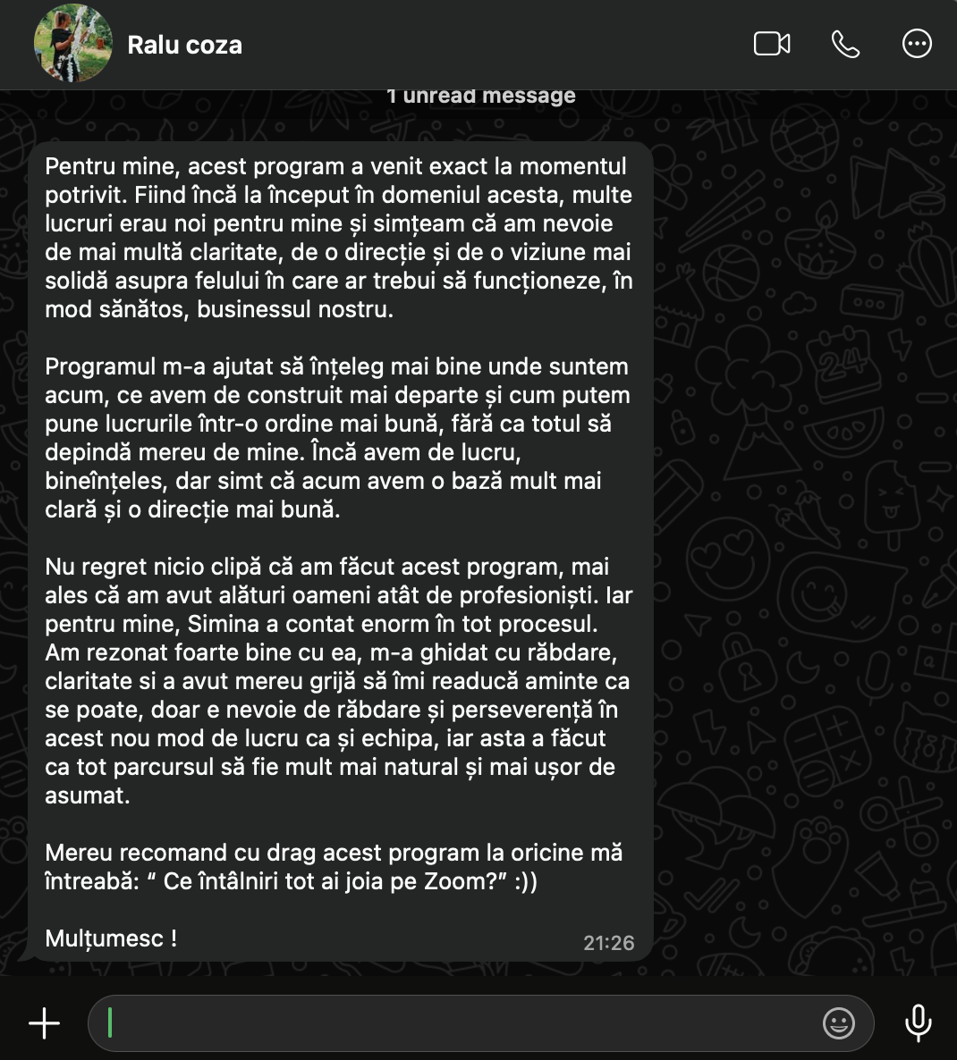 Mărturie Raluca Coza